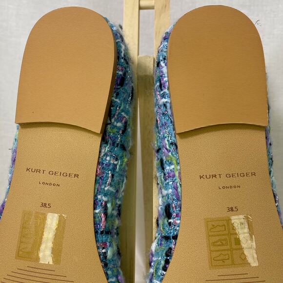 Kurt Geiger London Tweed & Leather Ballet Flats MSRP$130 - Picture 13 of 16